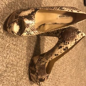 Steve Madden Snake Skin Platform Heels
